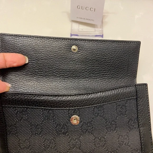 Authentic!!Gucci long Wallet Monogram black Luxury - Picture 6 of 13